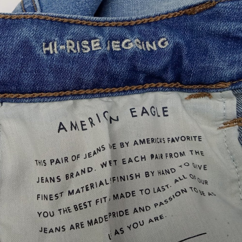 American Eagle Super Stretch Hi-Rise Jegging Shorts Size 4 - Picture 7 of 8